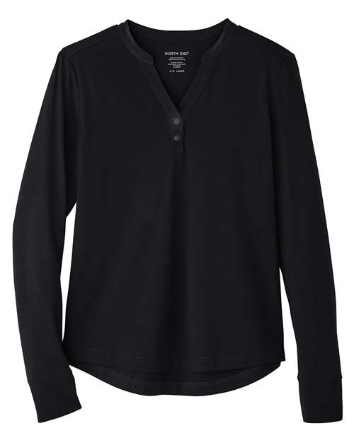 Women's JAQ Stretch Performance V-Neck Snap Pullover - 14082