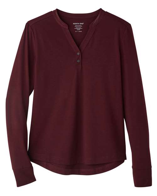 Women's JAQ Stretch Performance V-Neck Snap Pullover - 14082