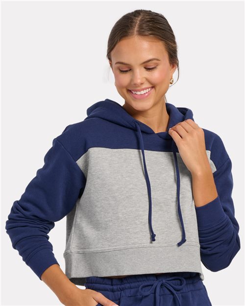 Women's Cropped Fleece Hooded Sweatshirt - 12367