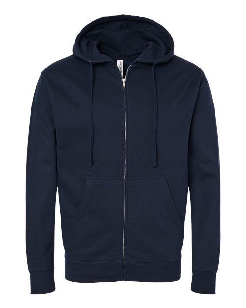 Unisex Midweight Full-Zip Hooded Sweatshirt - 1829