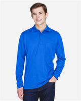 Men's Pinnacle Performance Long Sleeve Piqué Polo with Pocket - 13186