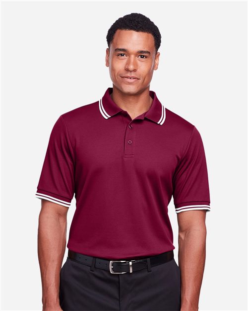 Men's CrownLux Performance® Plaited Tipped Polo - 13273