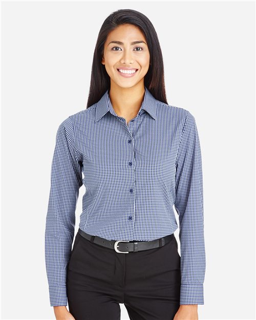 Women's CrownLux Performance® Tonal Mini Check Woven Dress Shirt - 13432