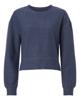 Women's Ribbed Knit Cropped Boxy Crew - 16273