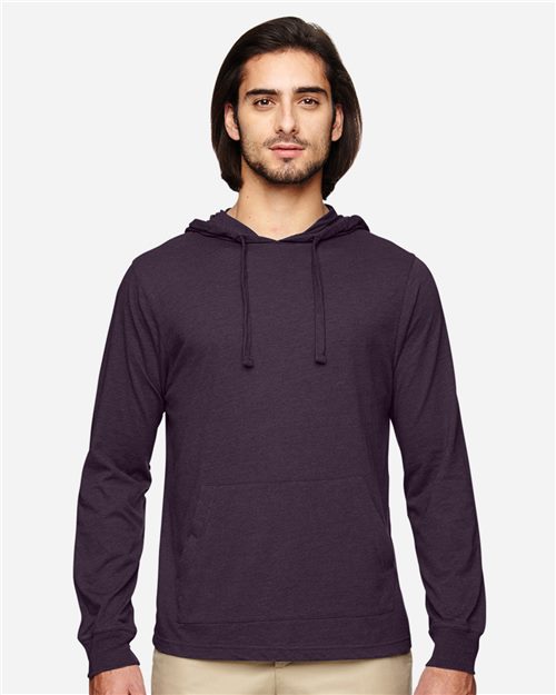 Unisex Eco Jersey Pullover Hooded Long Sleeve T-Shirt - 13562