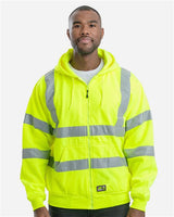 Men's Berne Hi-Vis Class 3 Lined Hooded Sweatshirt - 13663