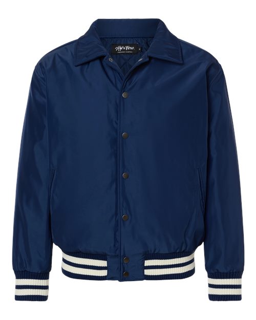 Unisex Collared Varsity Jacket
