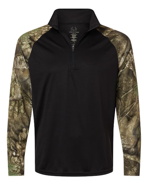Unisex Realtree® Performance Colorblocked Quarter-Zip Pullover - 16485