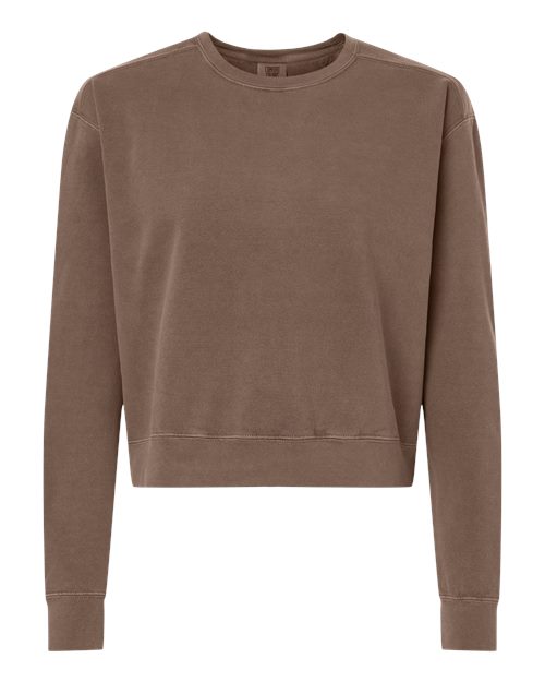 Women's Garment-Dyed Mid-Length Crewneck Sweatshirt - 16616