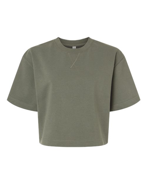 Women's French Terry Mid-Length Boxy Top - 16623