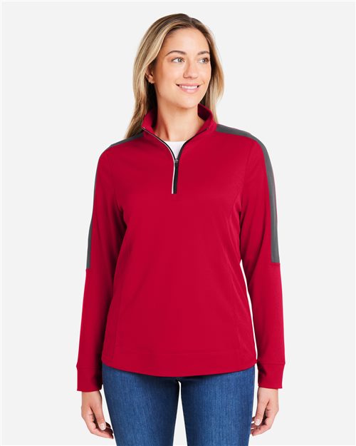 Women's Market Snag Protect Mesh Colorblock Quarter-Zip Pullover - 14490