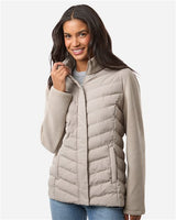 Women's Mixed Media Chevron Jacket - 16222