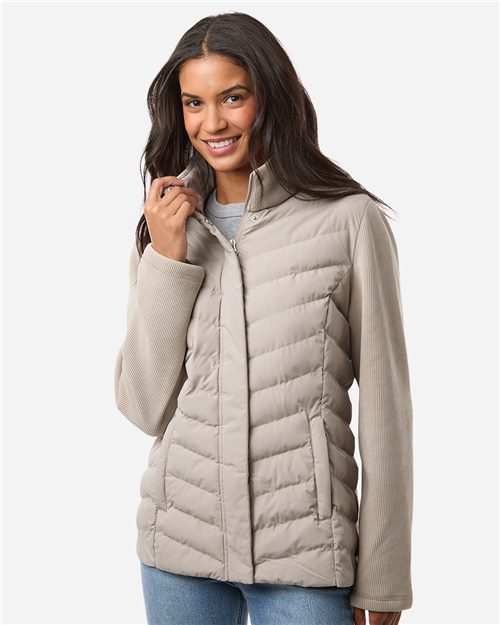 Women's Mixed Media Chevron Jacket - 16222