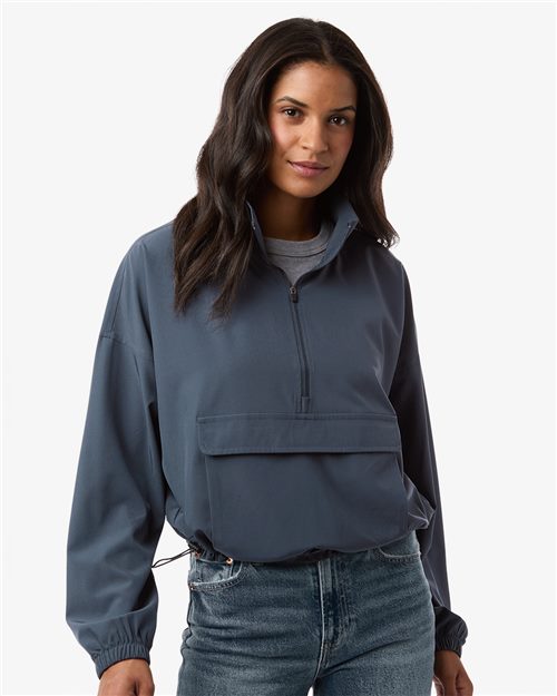 Women's Stretch Woven Quarter-Zip Pullover - 16274