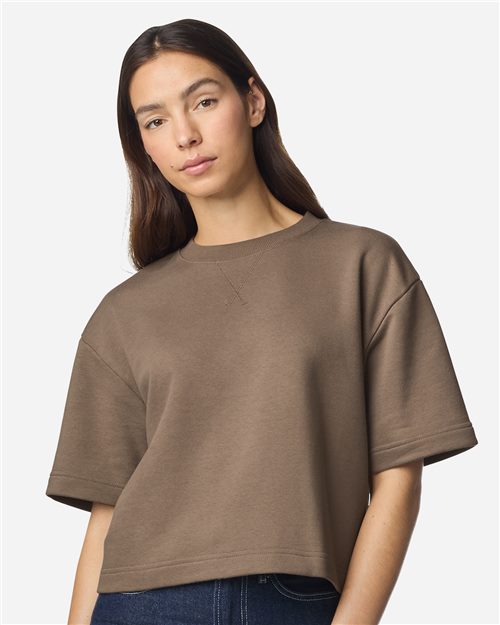 Women's French Terry Mid-Length Boxy Top - 16623