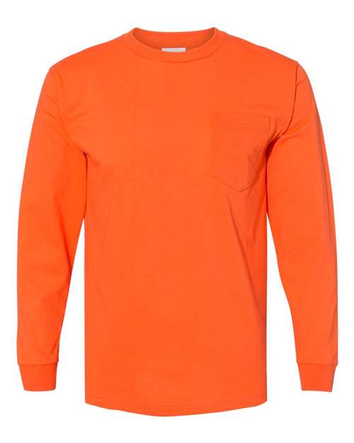 Unisex USA-Made Long Sleeve Pocket T-Shirt - 61