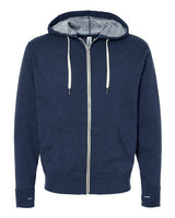 Unisex Heathered French Terry Full-Zip Hooded Sweatshirt - 1617