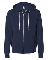 Unisex Lightweight Full-Zip Hooded Sweatshirt