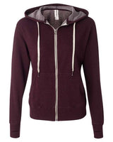 Unisex Heathered French Terry Full-Zip Hooded Sweatshirt - 1617