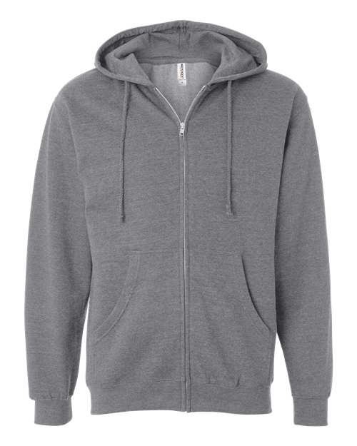Unisex Midweight Full-Zip Hooded Sweatshirt - 1829