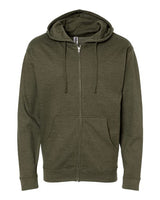 Unisex Midweight Full-Zip Hooded Sweatshirt - 1829