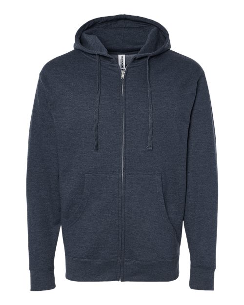 Unisex Midweight Full-Zip Hooded Sweatshirt - 1829