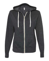Unisex Heathered French Terry Full-Zip Hooded Sweatshirt - 1617