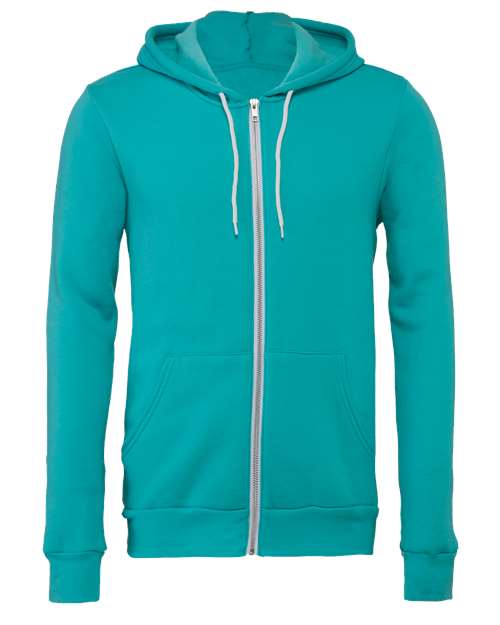 Unisex Sponge Fleece Full-Zip Hoodie Sweatshirt - 2769