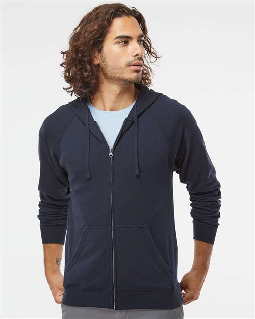 Unisex Special Blend Raglan Full-Zip Hooded Sweatshirt - 3800