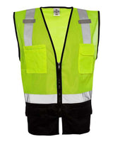 Unisex Black Bottom Mesh Class 2 Vest - 3185