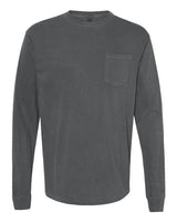 Unisex Garment-Dyed Heavyweight Long Sleeve Pocket T-Shirt - 3444