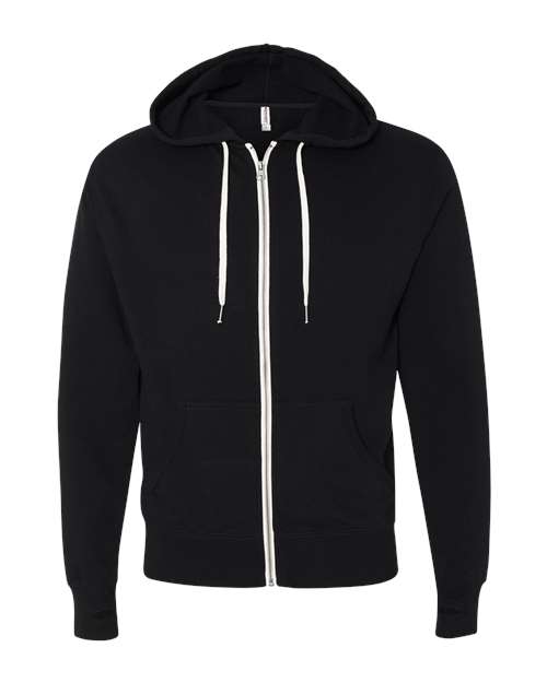 Unisex Heathered French Terry Full-Zip Hooded Sweatshirt - 1617