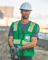 Unisex EV Series® Enhanced Visibility Multi-Pocket Mesh Vest - 4453