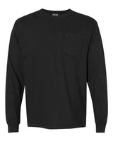 Unisex Garment-Dyed Heavyweight Long Sleeve Pocket T-Shirt - 3444