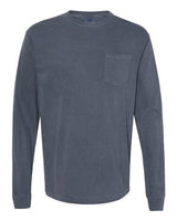 Unisex Garment-Dyed Heavyweight Long Sleeve Pocket T-Shirt - 3444