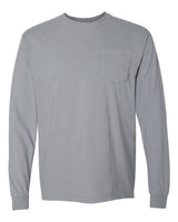 Unisex Garment-Dyed Heavyweight Long Sleeve Pocket T-Shirt - 3444