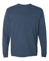 Unisex Garment-Dyed Heavyweight Long Sleeve Pocket T-Shirt - 3444