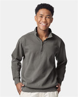 Unisex Garment-Dyed Quarter-Zip Sweatshirt - 4735