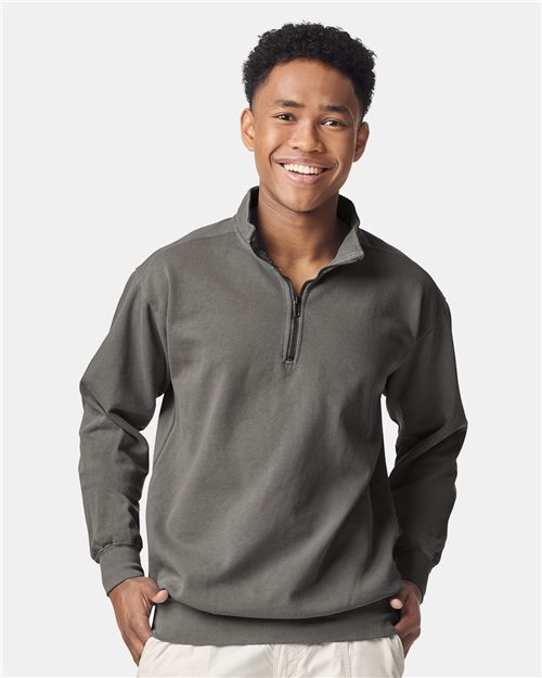 Unisex Garment-Dyed Quarter-Zip Sweatshirt - 4735