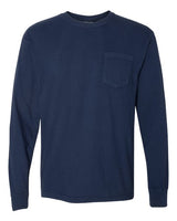 Unisex Garment-Dyed Heavyweight Long Sleeve Pocket T-Shirt - 3444