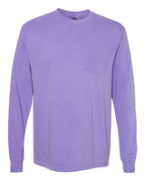 Unisex Garment-Dyed Heavyweight Long Sleeve Pocket T-Shirt - 3444
