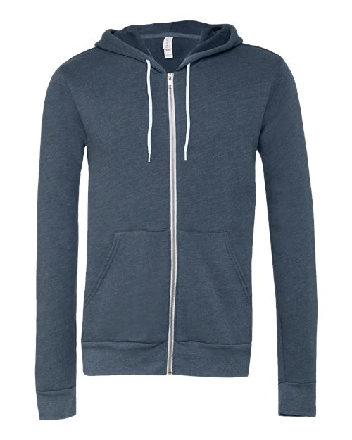 Unisex Sponge Fleece Full-Zip Hoodie Sweatshirt - 2769