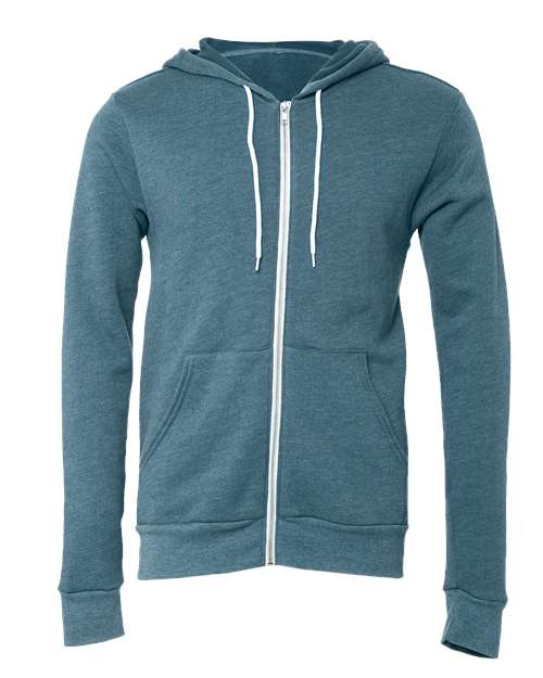 Unisex Sponge Fleece Full-Zip Hoodie Sweatshirt - 2769