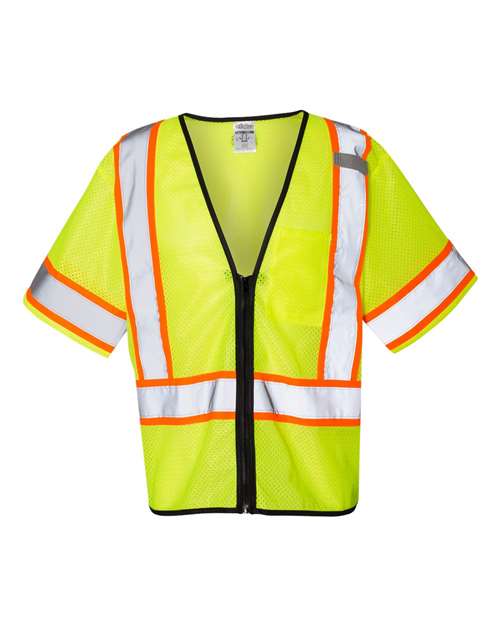 Unisex Class 3 Mesh Zippered Vest - 5814