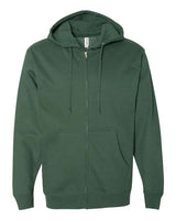Unisex Midweight Full-Zip Hooded Sweatshirt - 1829