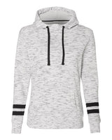 Women’s Mélange Fleece Striped-Sleeve Hooded Sweatshirt - 6204