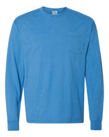 Unisex Garment-Dyed Long Sleeve T-Shirt With a Pocket