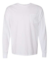 Unisex Garment-Dyed Long Sleeve T-Shirt With a Pocket