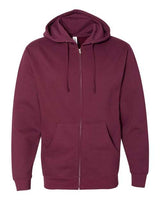 Unisex Midweight Full-Zip Hooded Sweatshirt - 1829