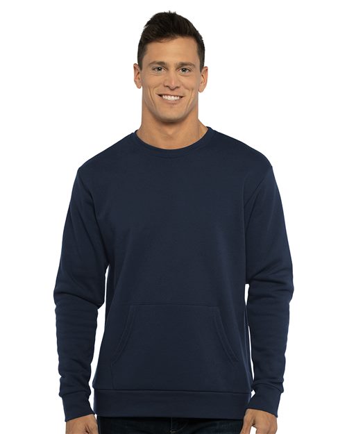 Unisex Santa Barbara Pocket Crewneck Sweatshirt - 6806